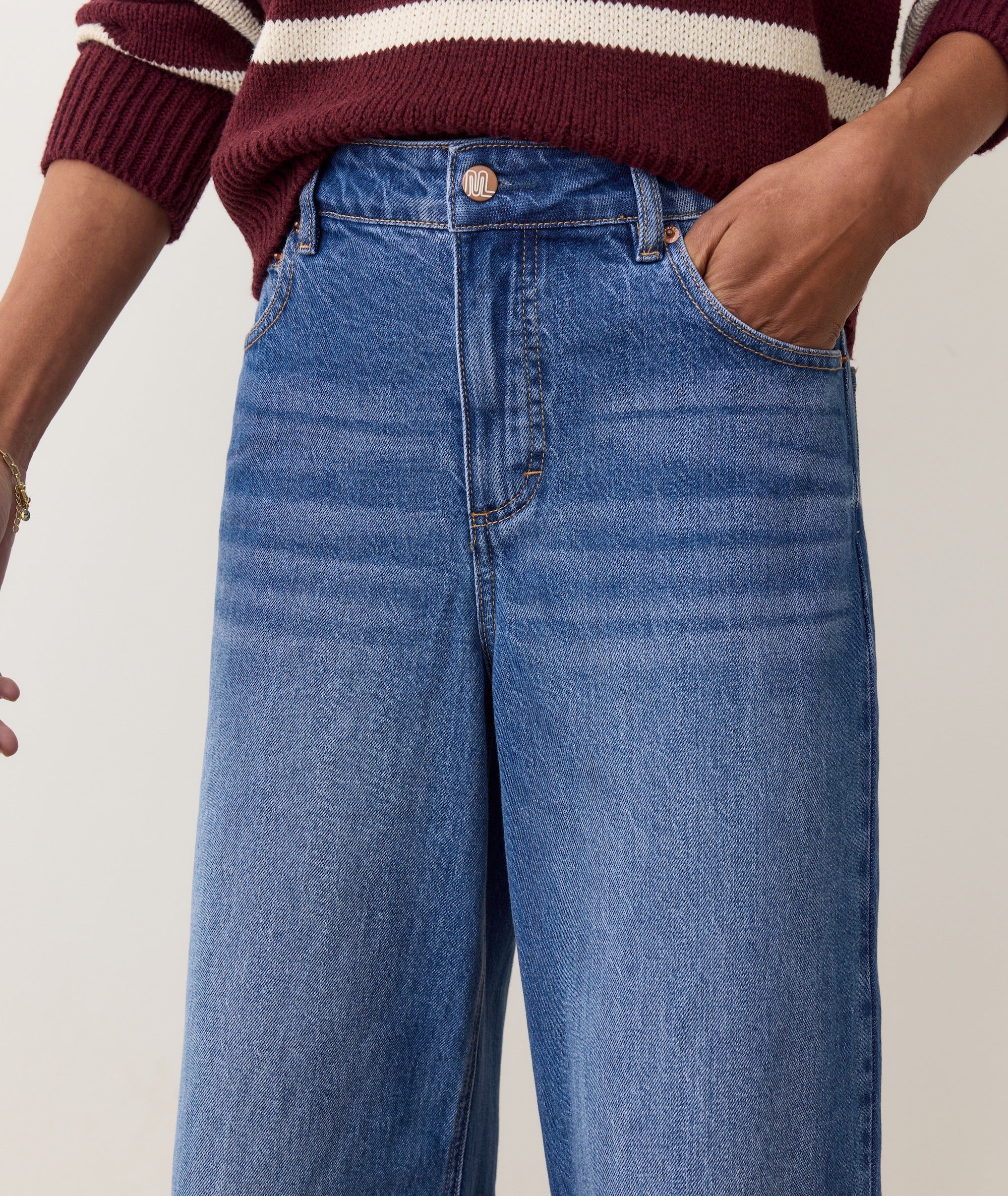 Charlie Denim Wide Leg Pant - Image 4