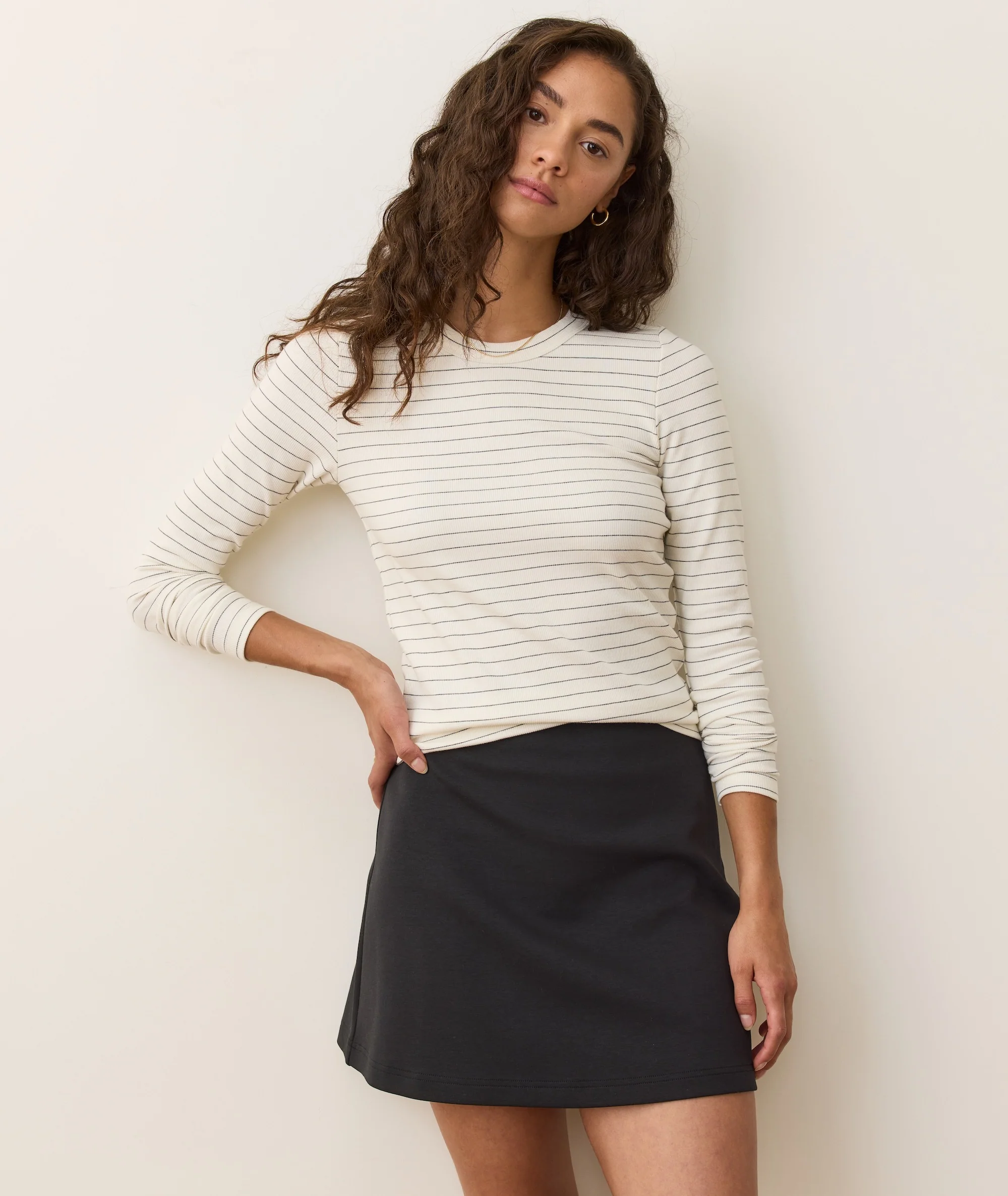 Lexi Rib Sun-In Long Sleeve Crew Tee