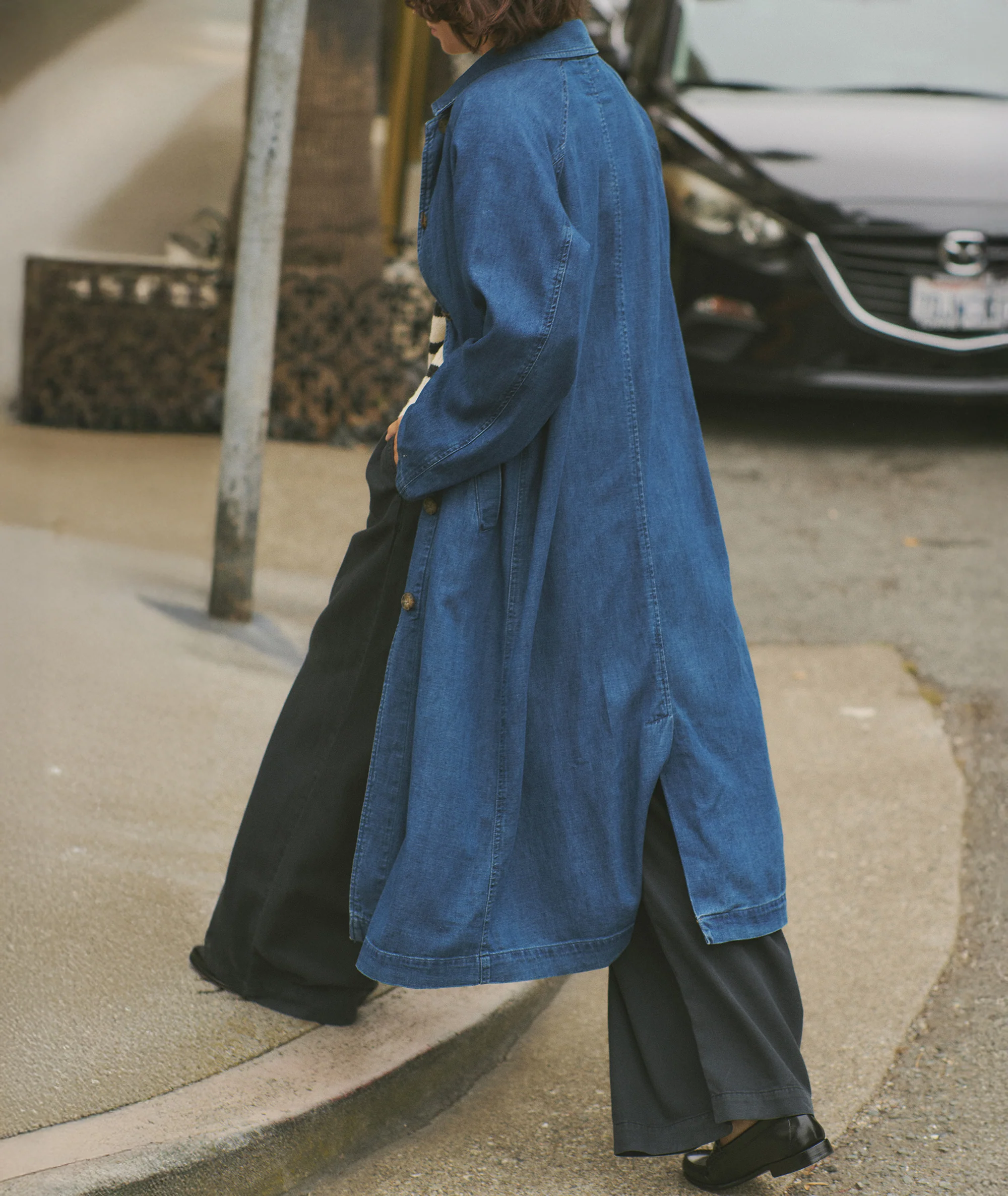 Hayes Denim Trench Coat - Image 7