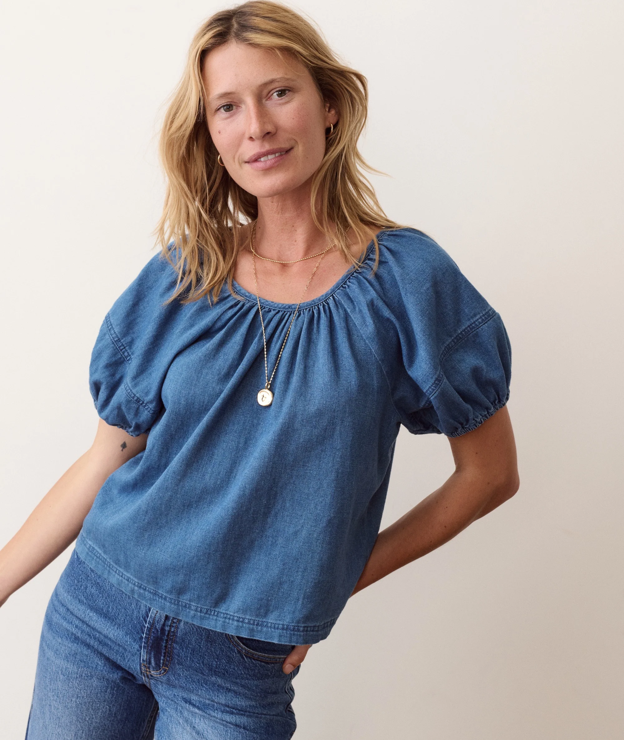 Gia Denim Blouse