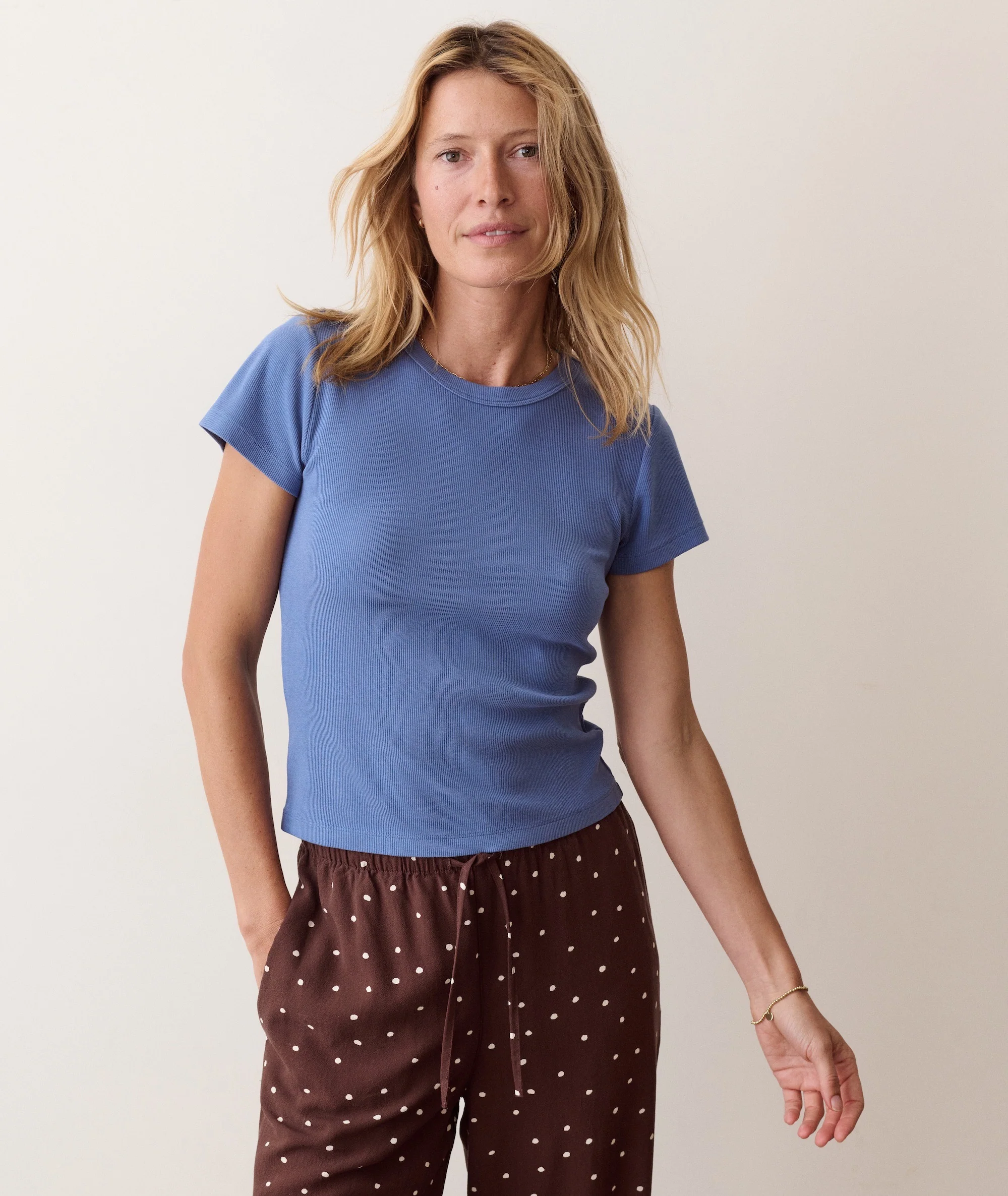 Lexi Rib Sun-In Crew Tee