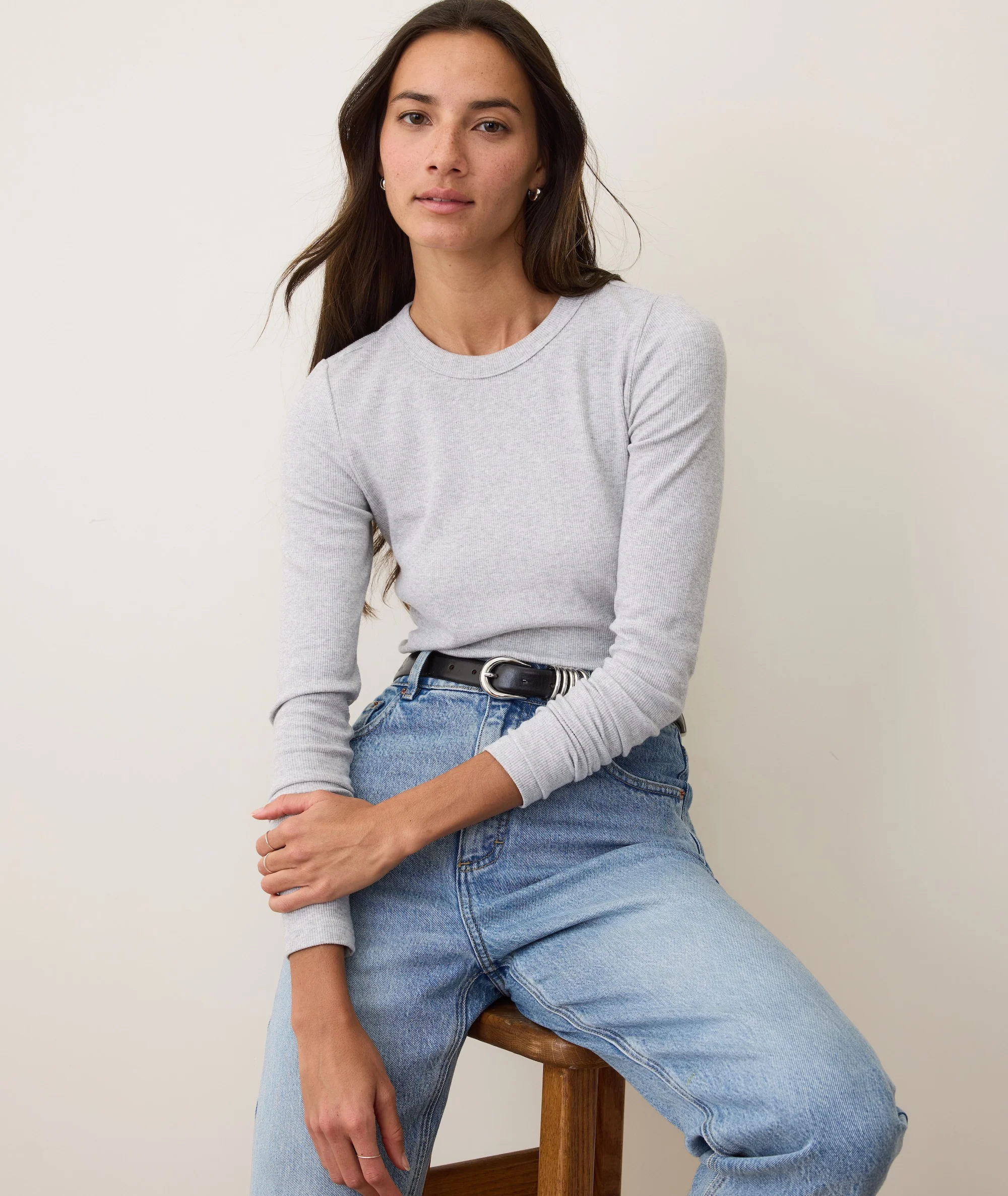 Lexi Rib Sun-In Long Sleeve Crew Tee - Image 2