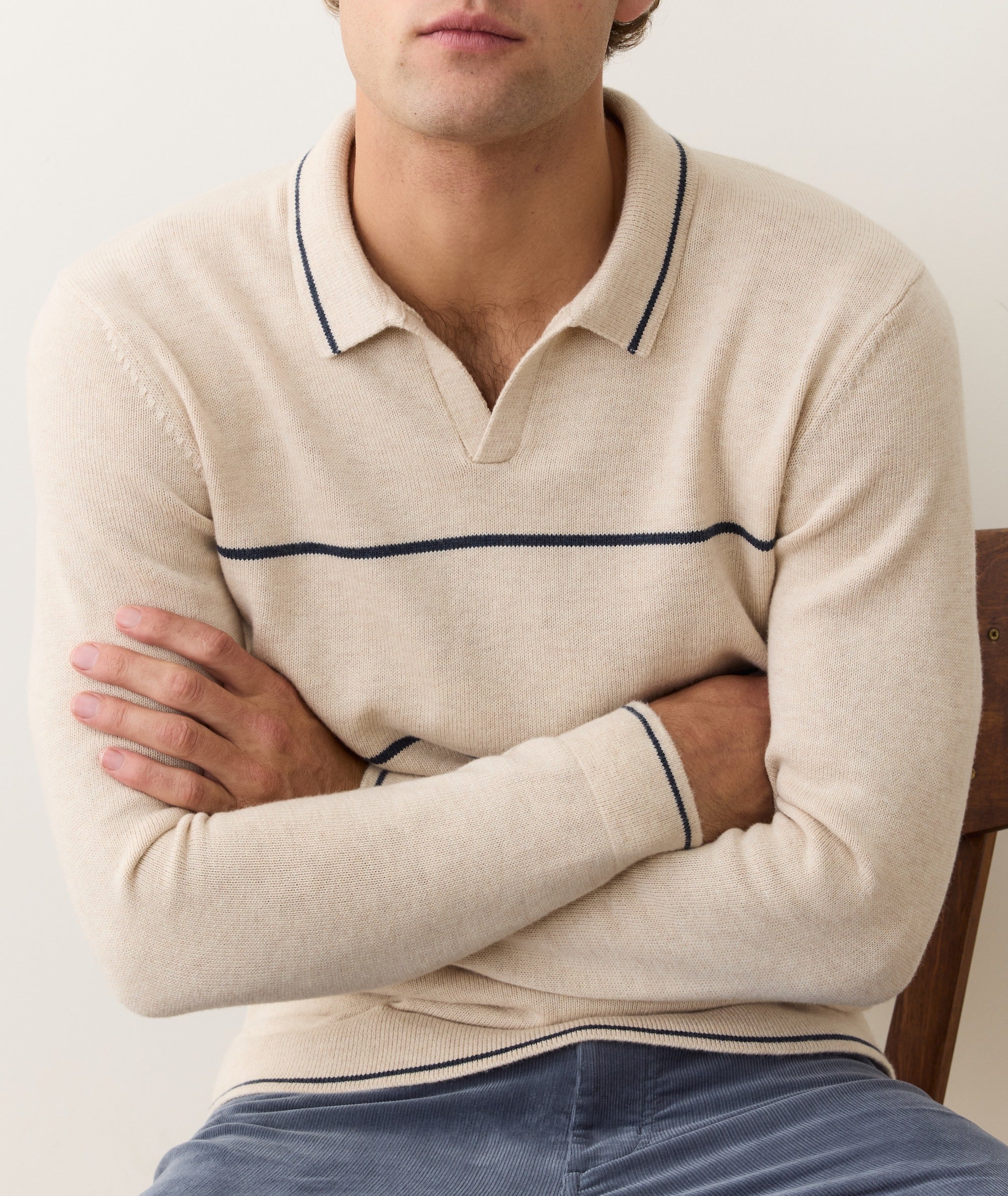 Liam Long Sleeve Sweater Polo - Image 9