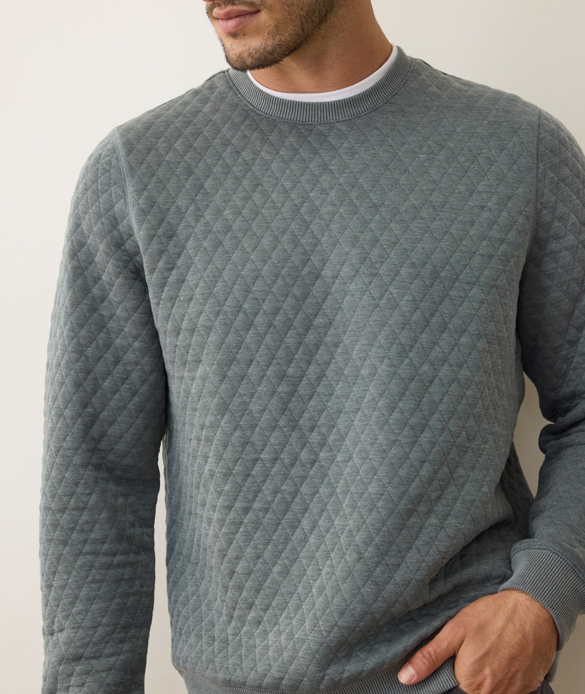Corbet Quilted Crewneck - Image 6