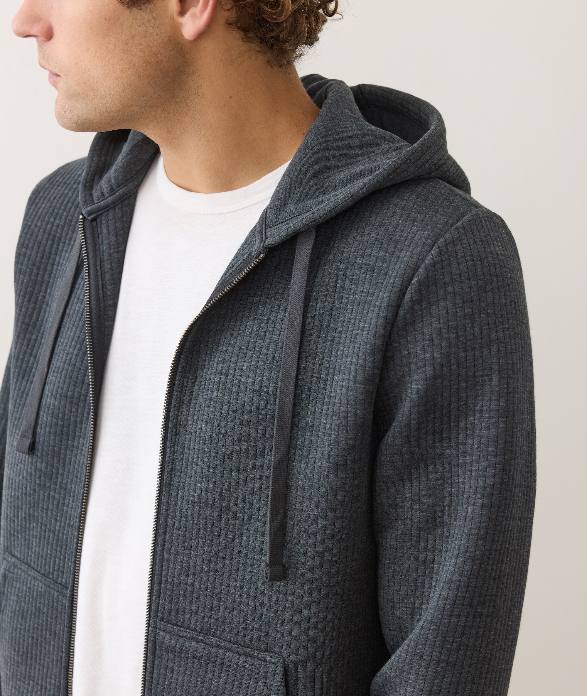 Corbet Quilted Zip Hoodie - Image 4