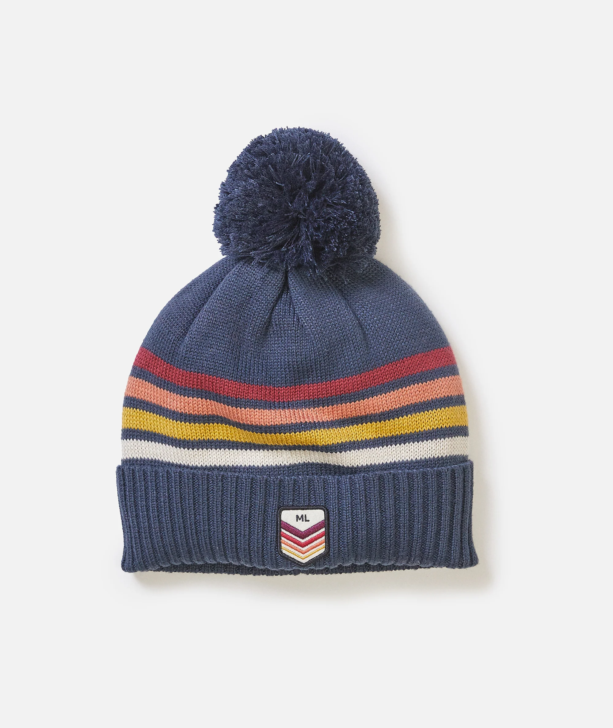 Stripe Pom Beanie