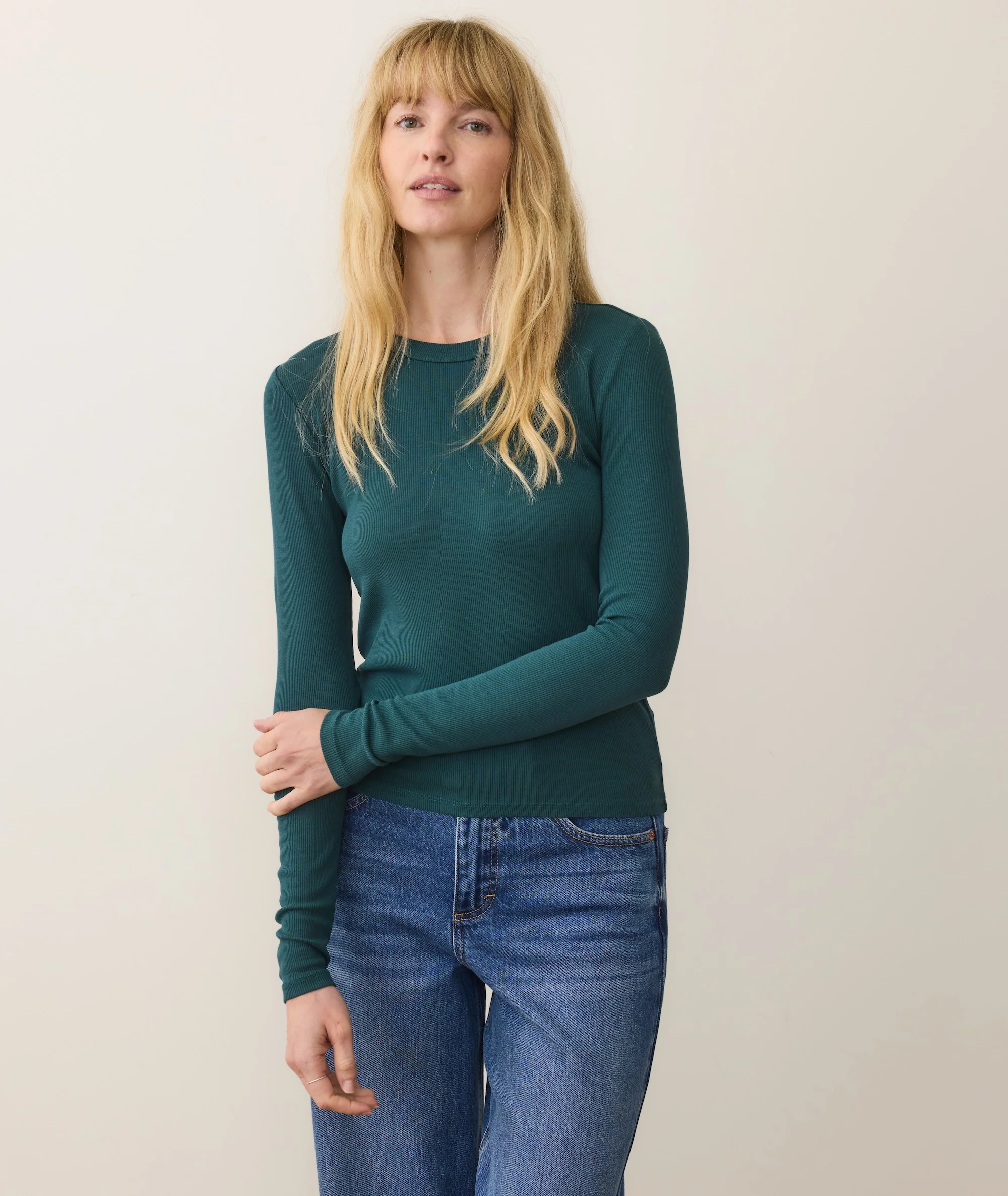 Lexi Rib Sun-In Long Sleeve Crew Tee - Image 6