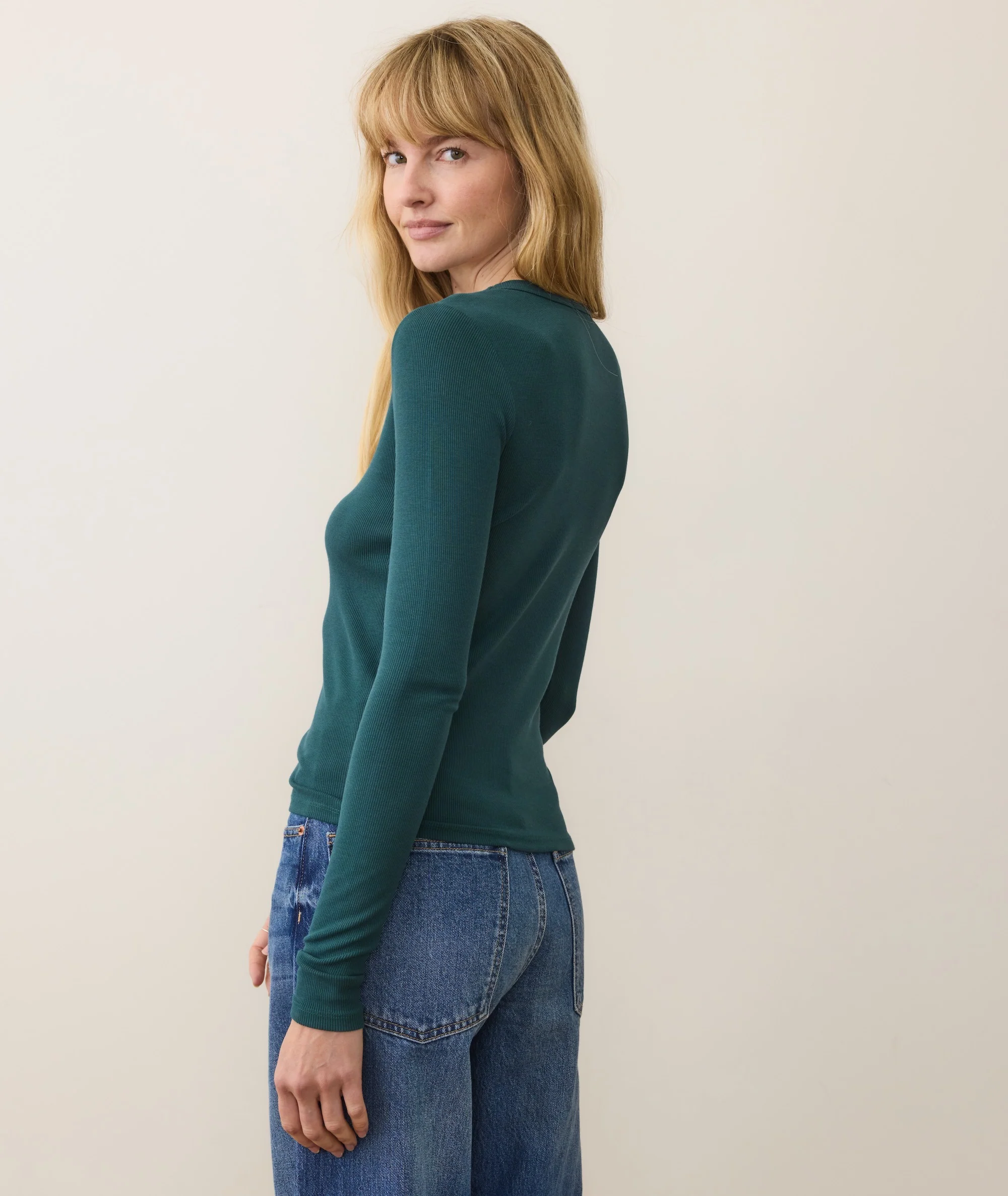 Lexi Rib Sun-In Long Sleeve Crew Tee - Image 5