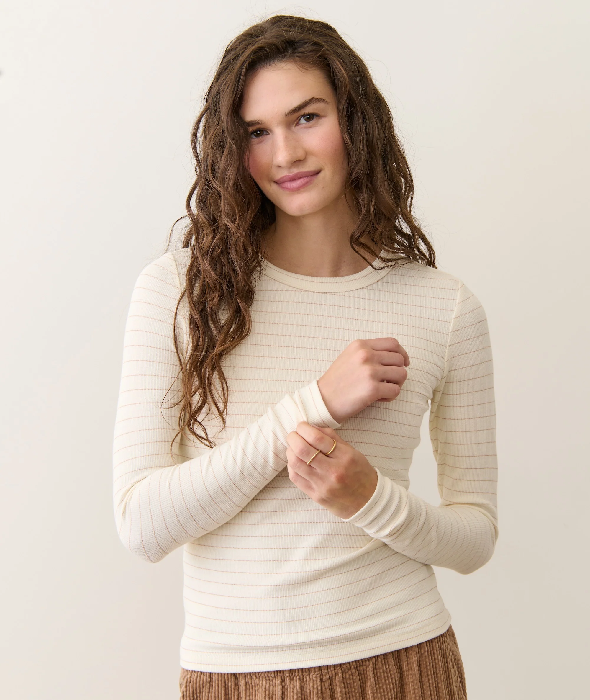 Lexi Rib Sun-In Long Sleeve Crew Tee - Image 2