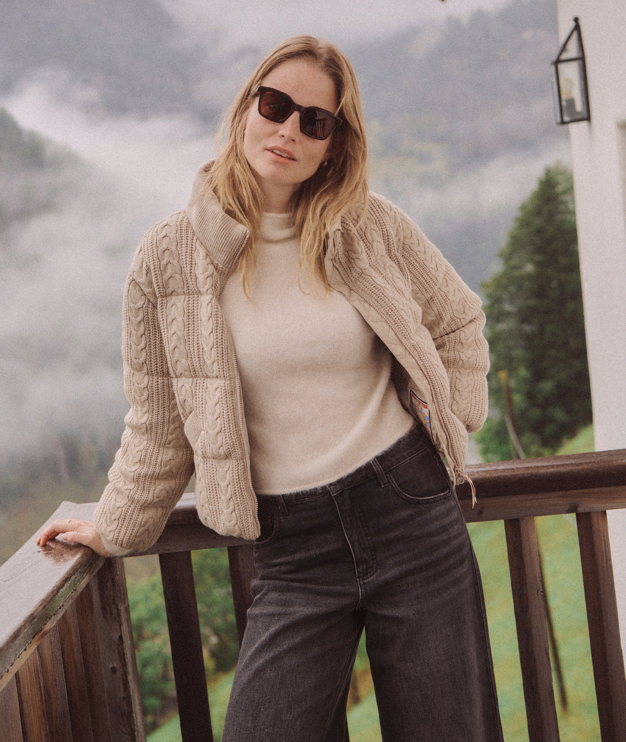 Alba Cable Knit Puffer - Image 3