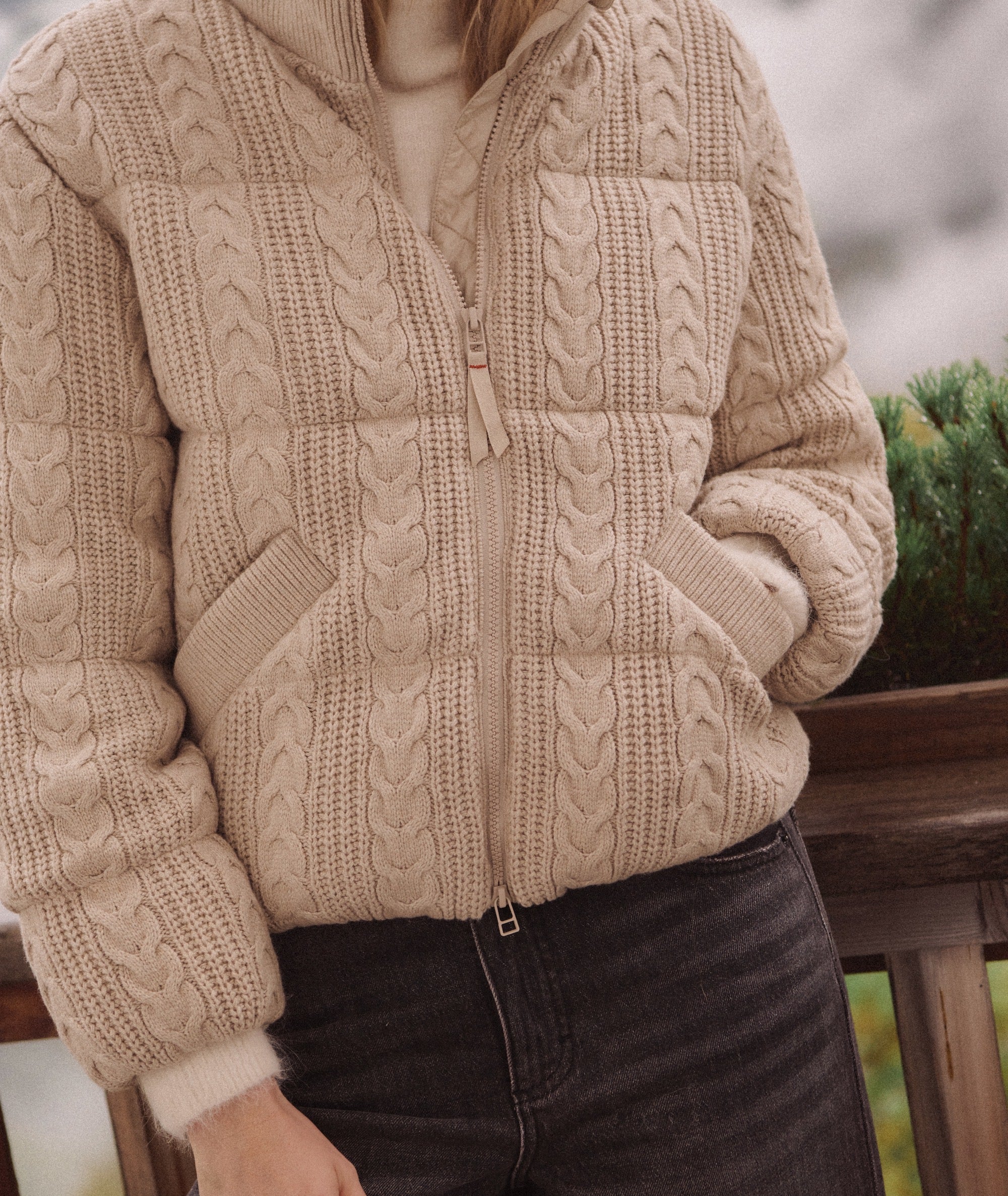 Alba Cable Knit Puffer - Image 6