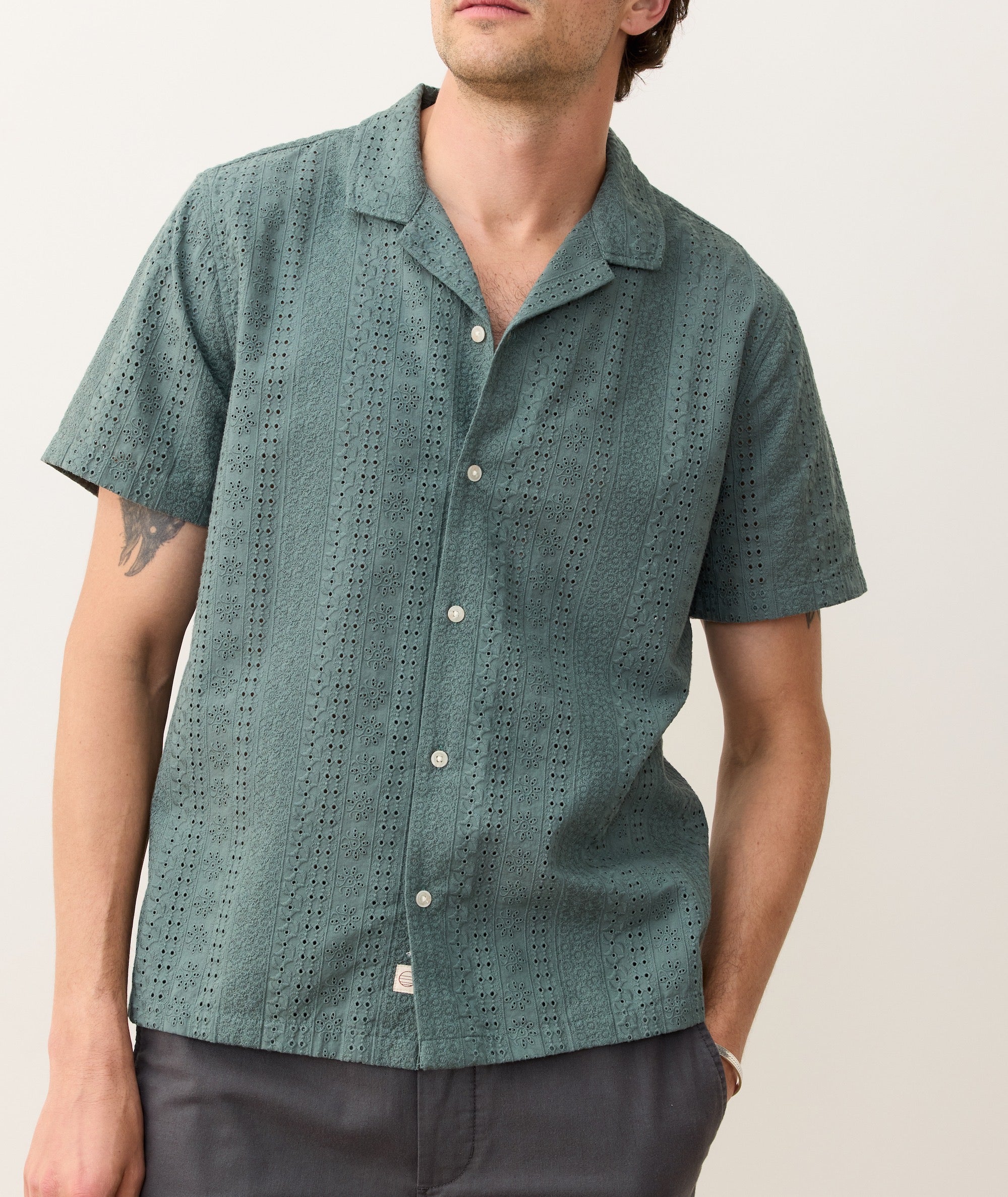 Zane Eyelet Resort Shirt - Image 3