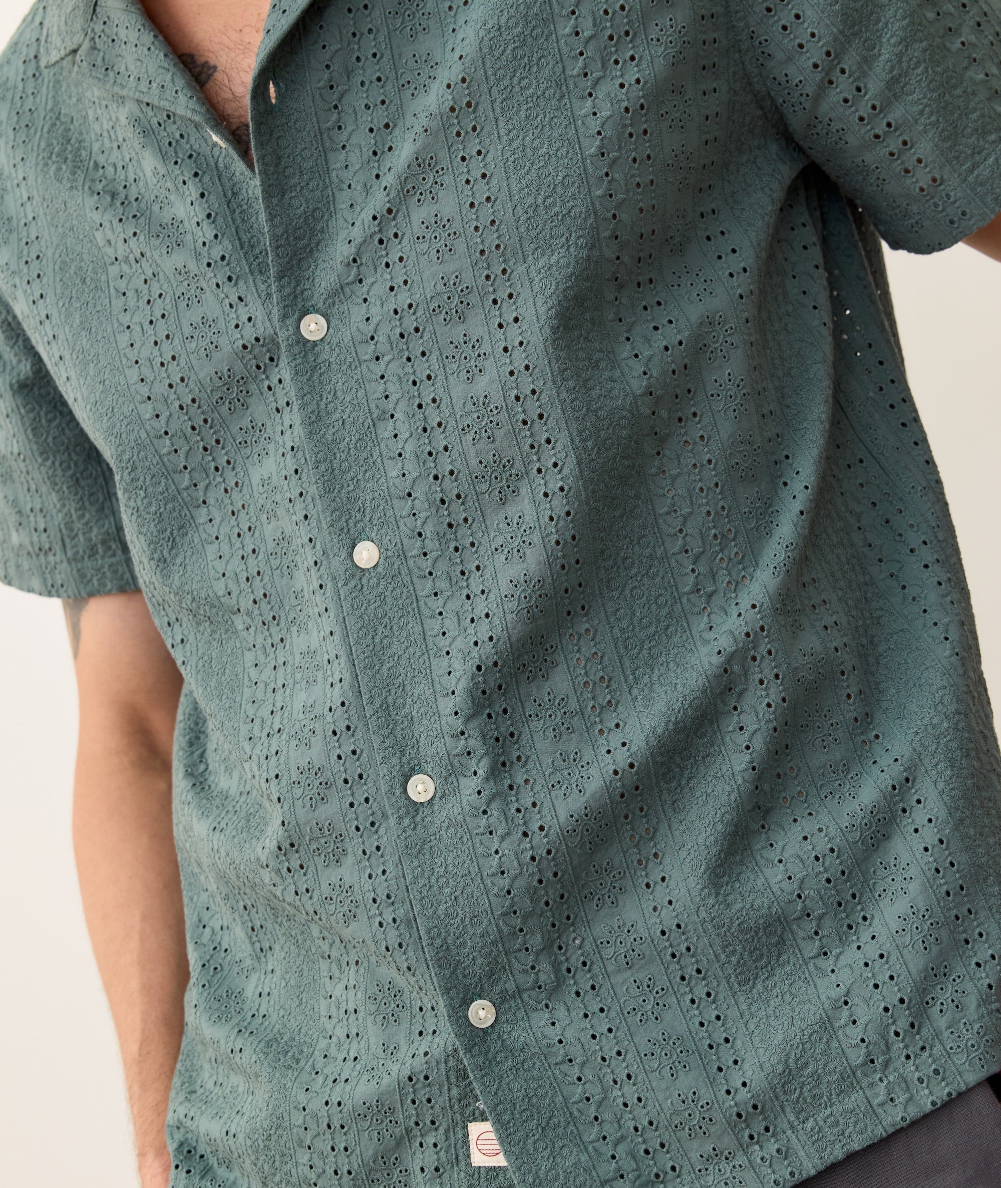 Zane Eyelet Resort Shirt - Image 4