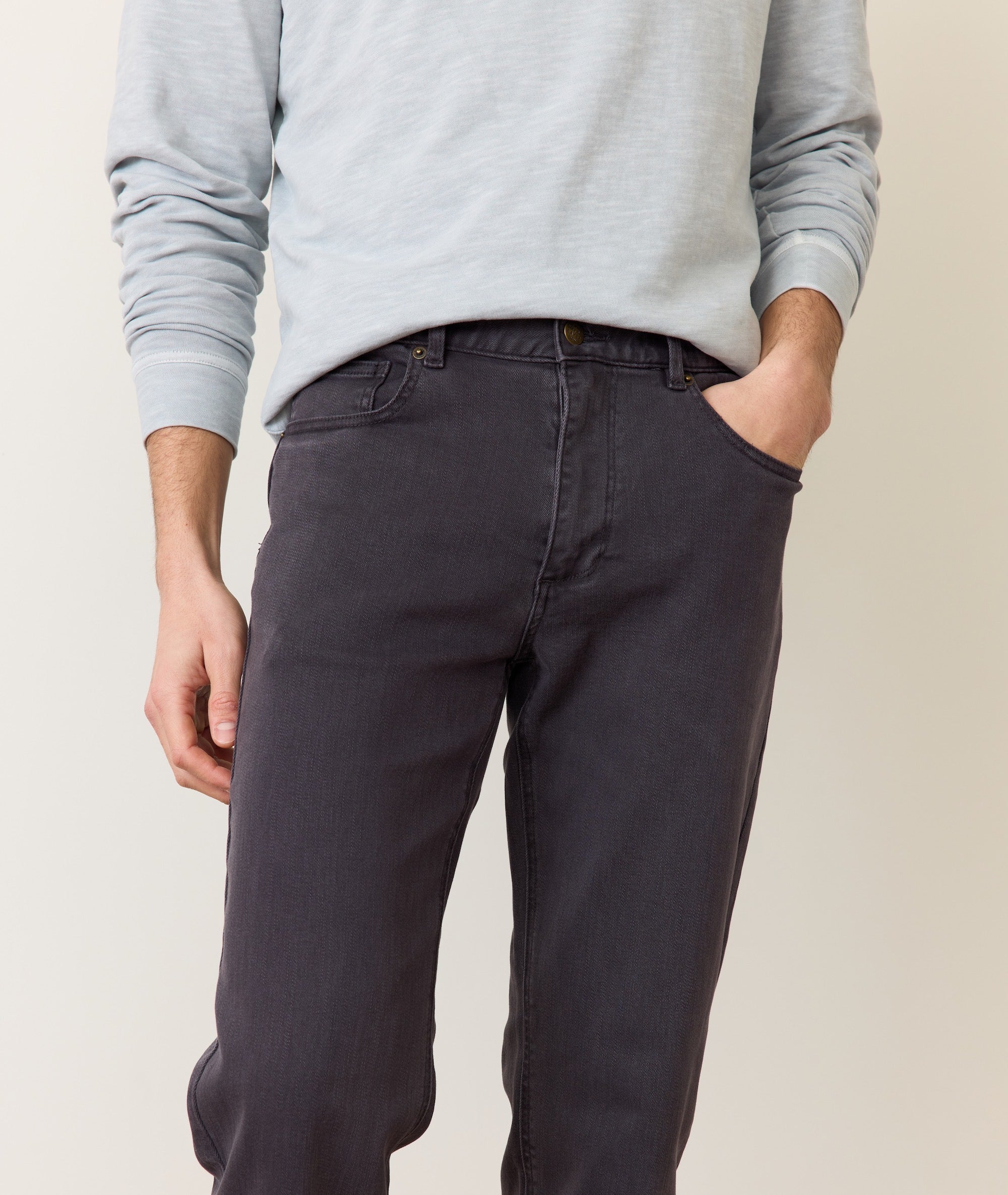 5 Pocket Slim Straight Twill Pant - Image 4