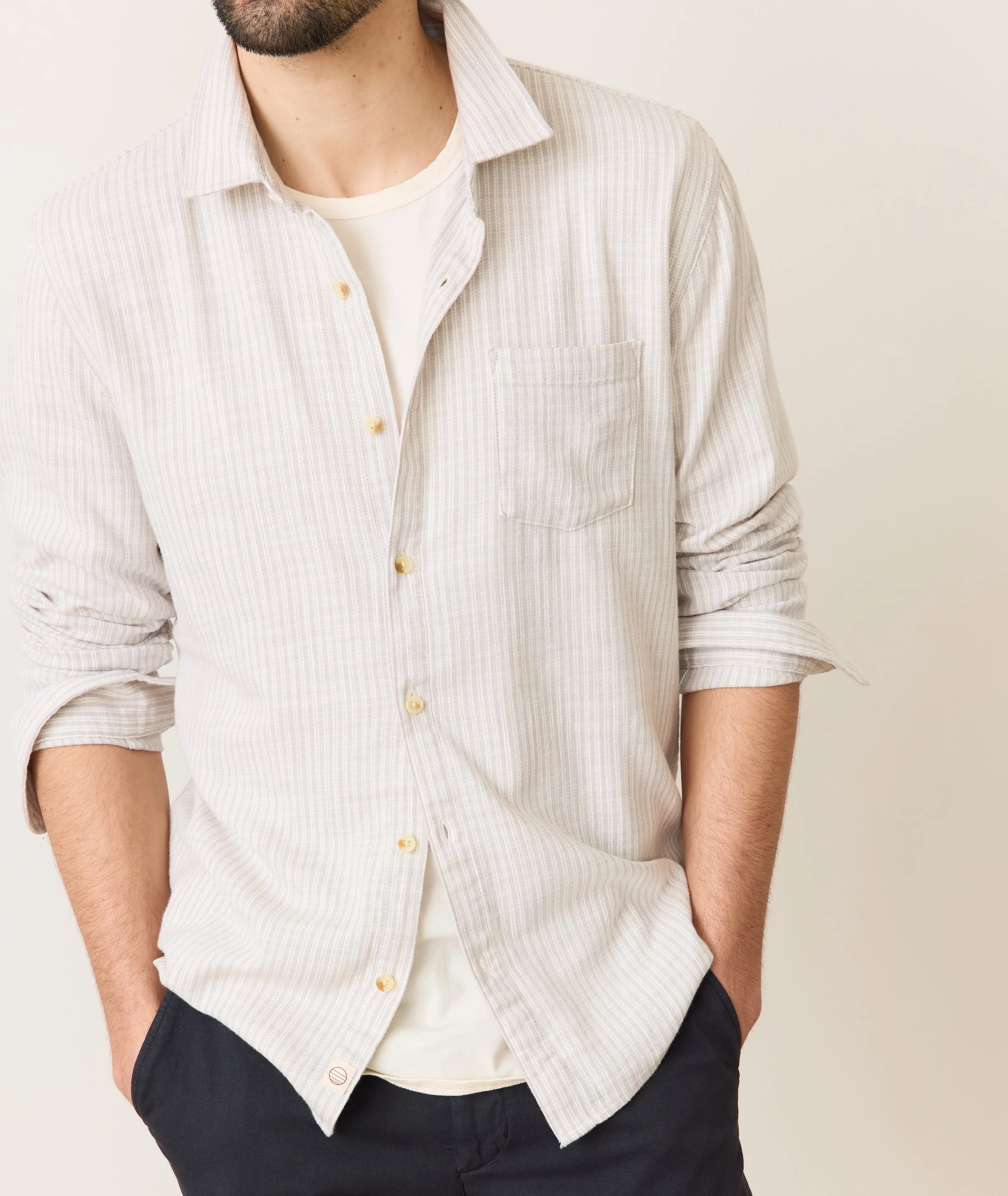 Stretch Selvage Long Sleeve Shirt - Image 3