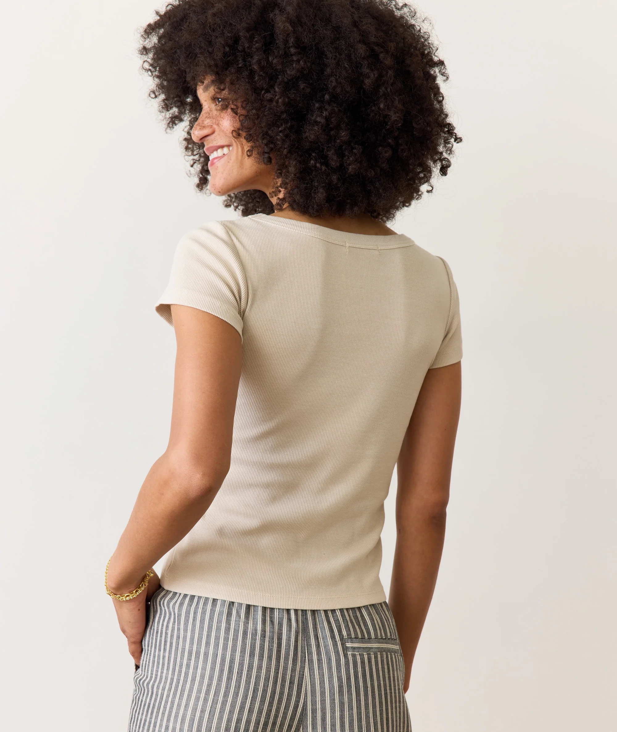 Lexi Rib Sun-In Scoop Tee - Image 3