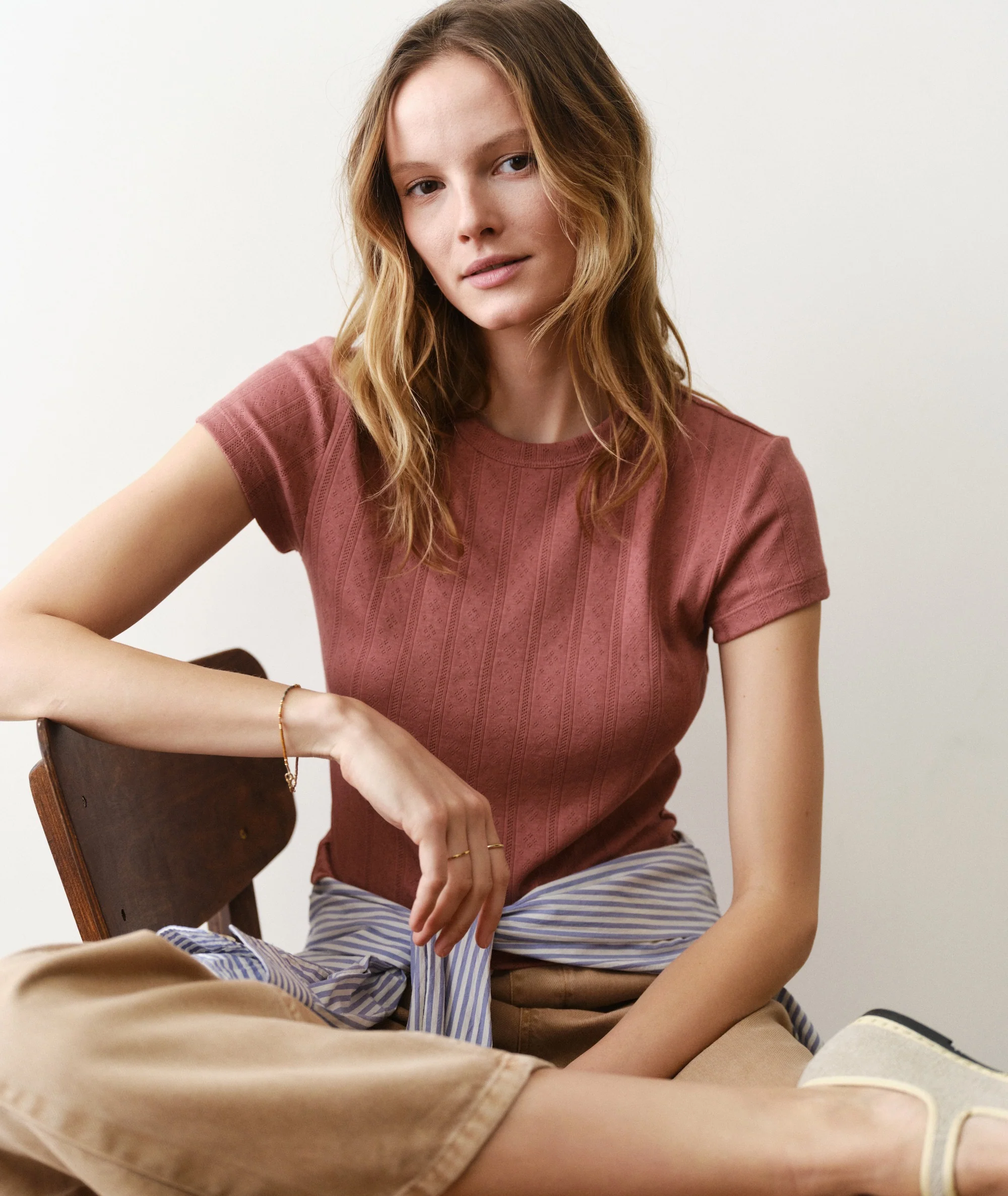 Lexi Pointelle Tee
