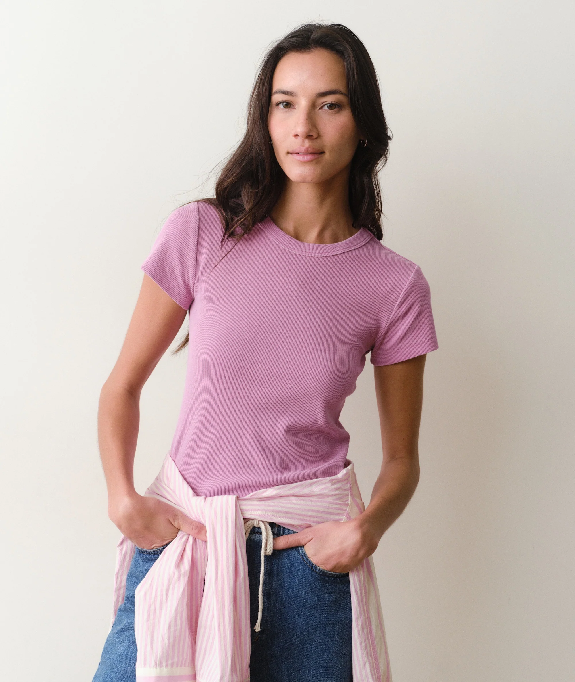 Lexi Rib Sun-In Crew Tee