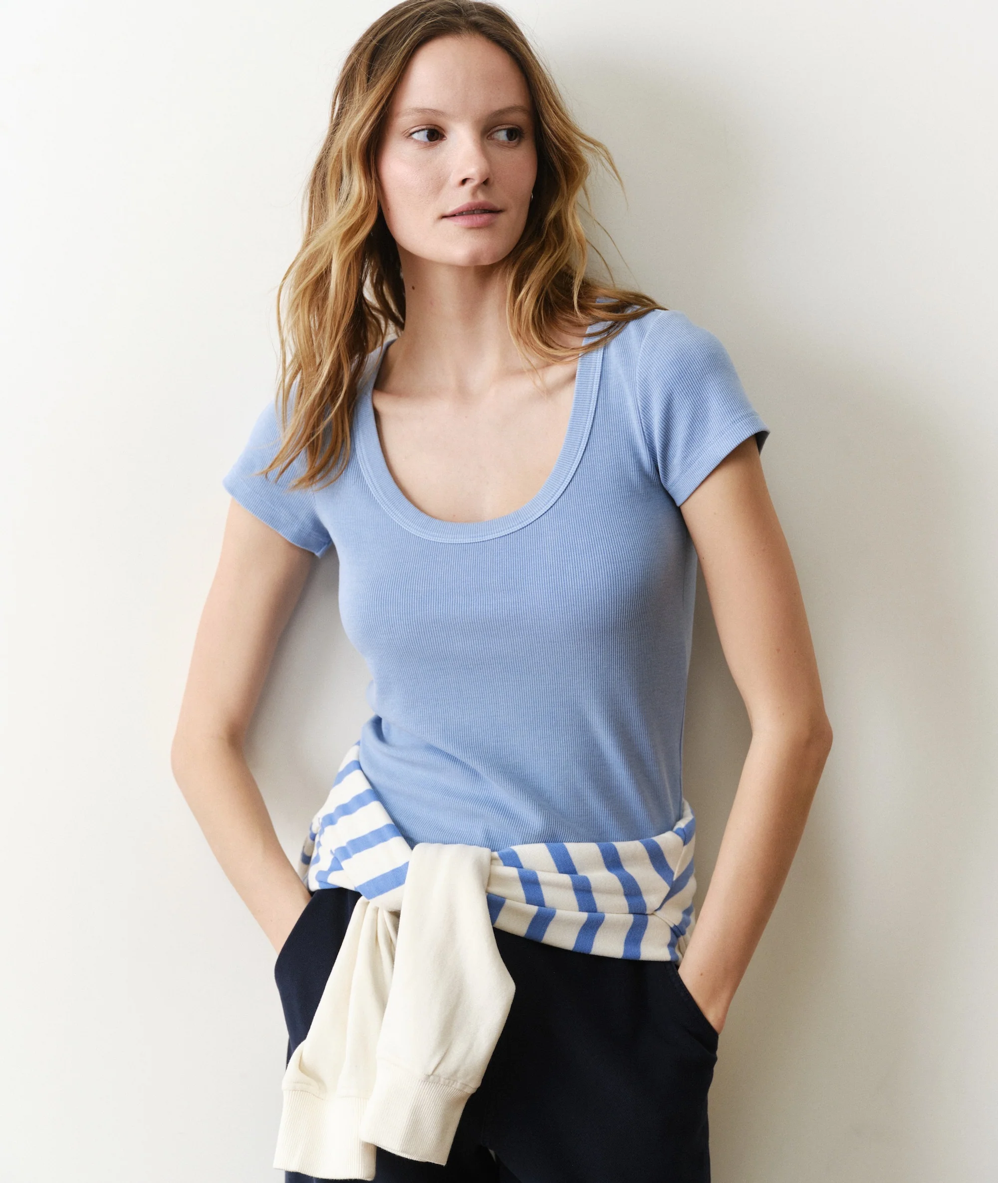 Lexi Rib Sun-In Scoop Tee