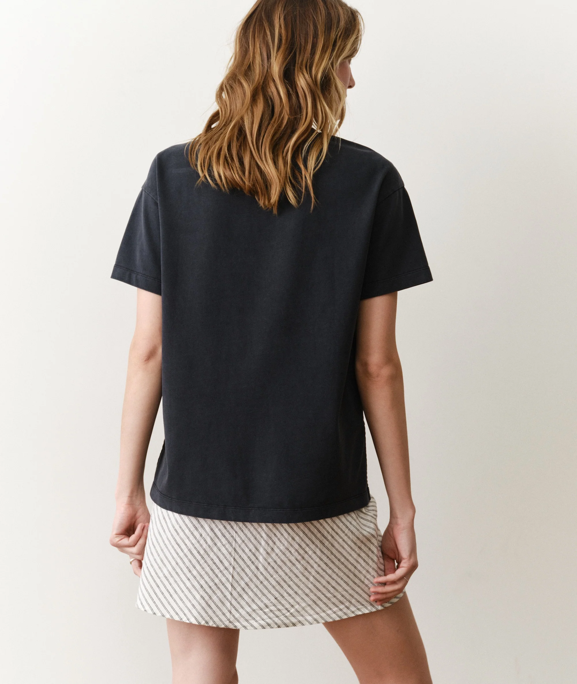 Luxe Sueded Oversized Crew Tee - Image 3