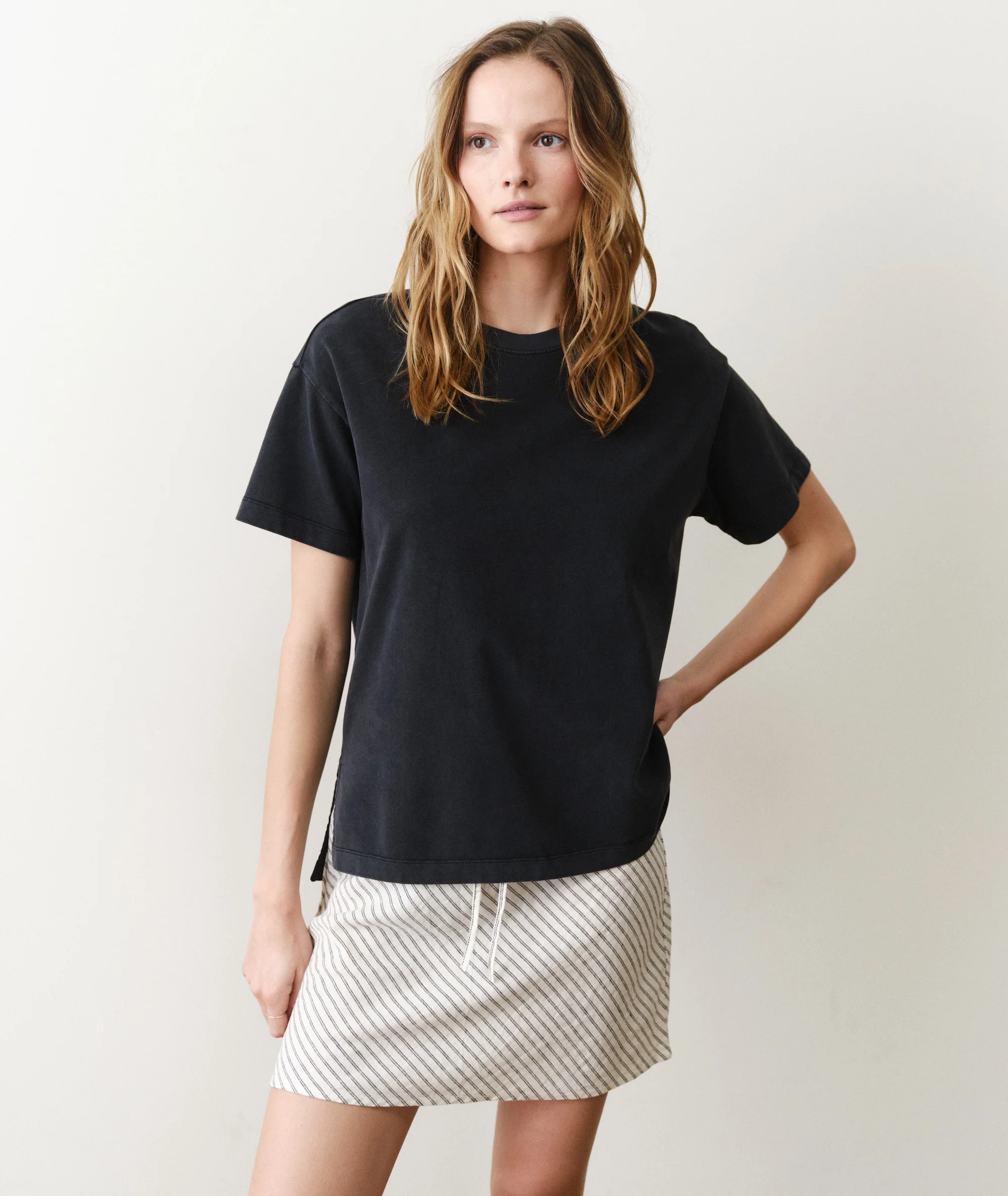 Luxe Sueded Oversized Crew Tee - Image 2