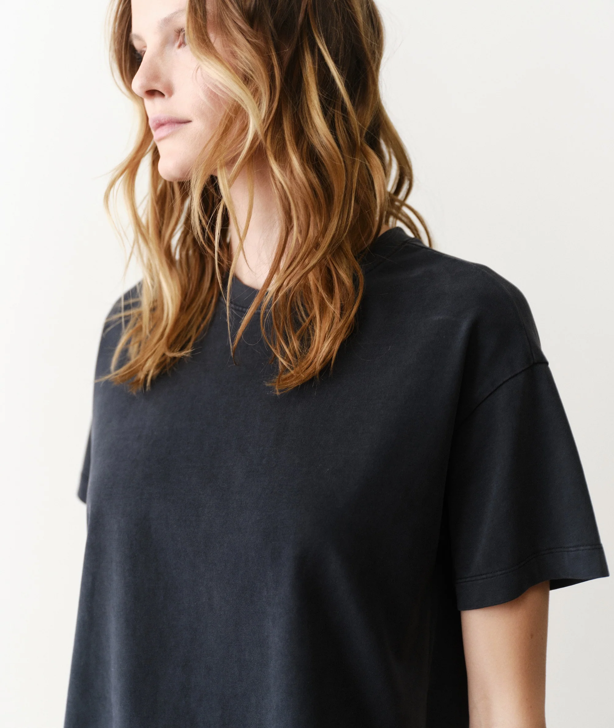 Luxe Sueded Oversized Crew Tee - Image 6