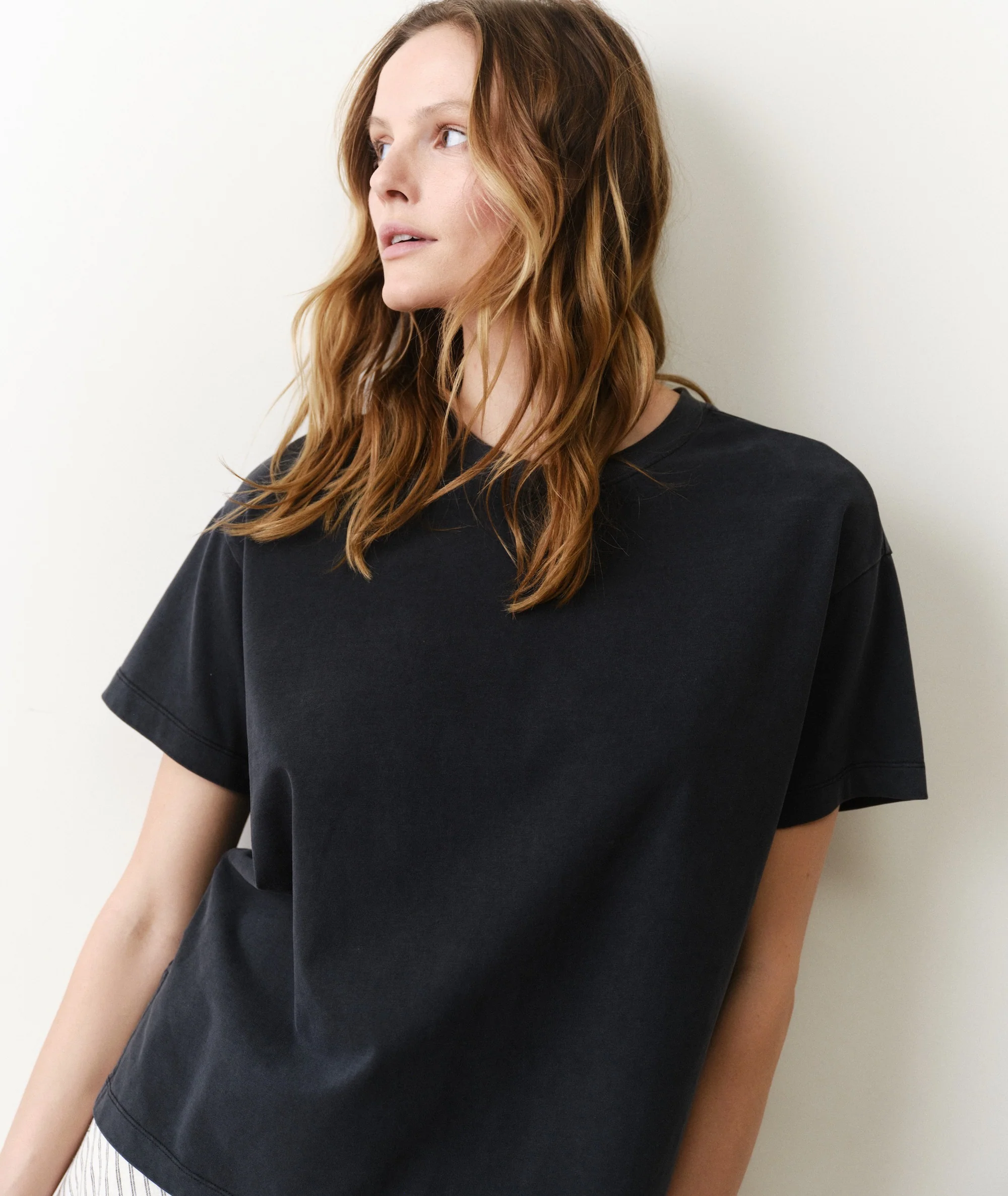 Luxe Sueded Oversized Crew Tee - Image 5