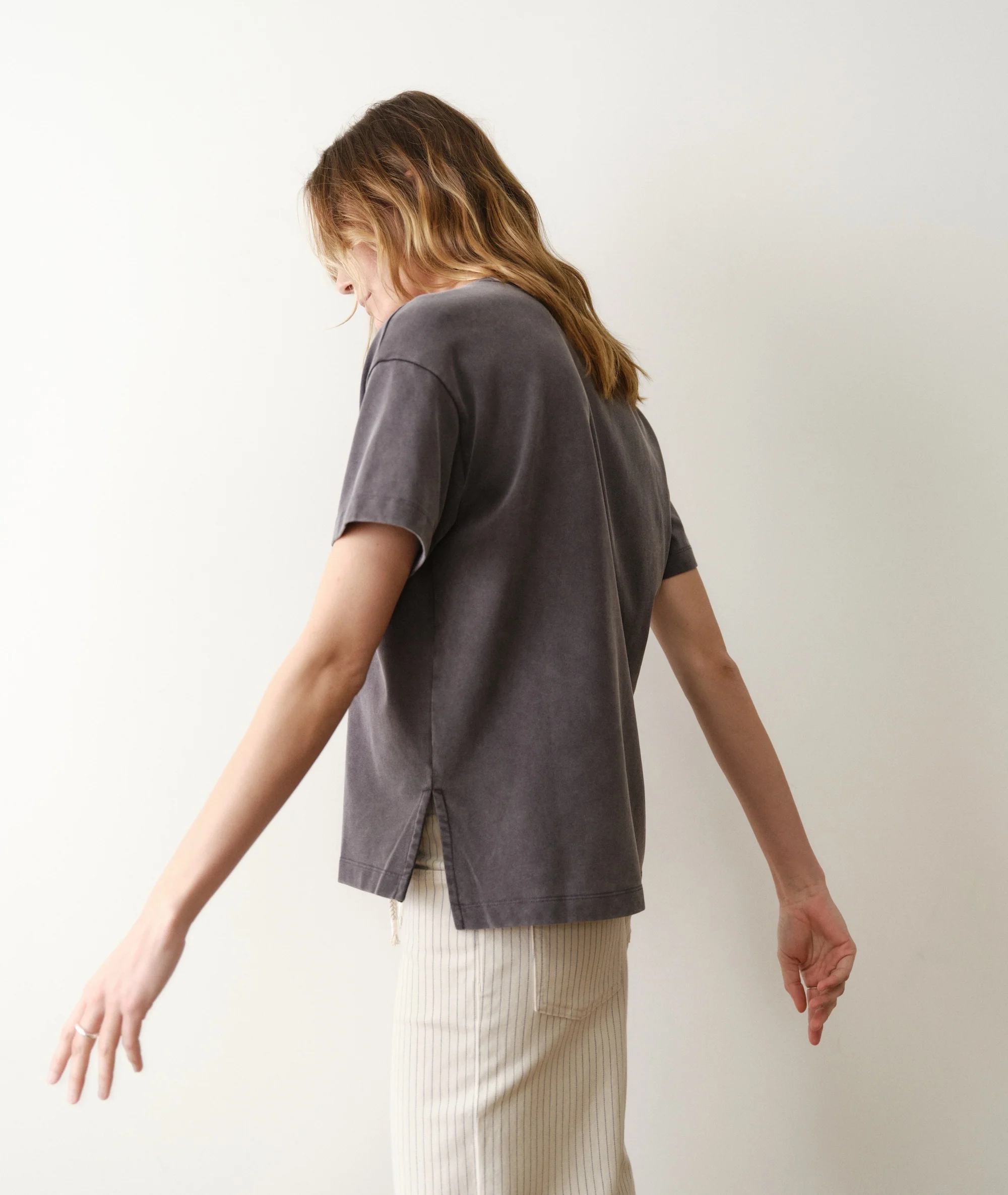 Luxe Sueded Oversized Crew Tee - Image 6