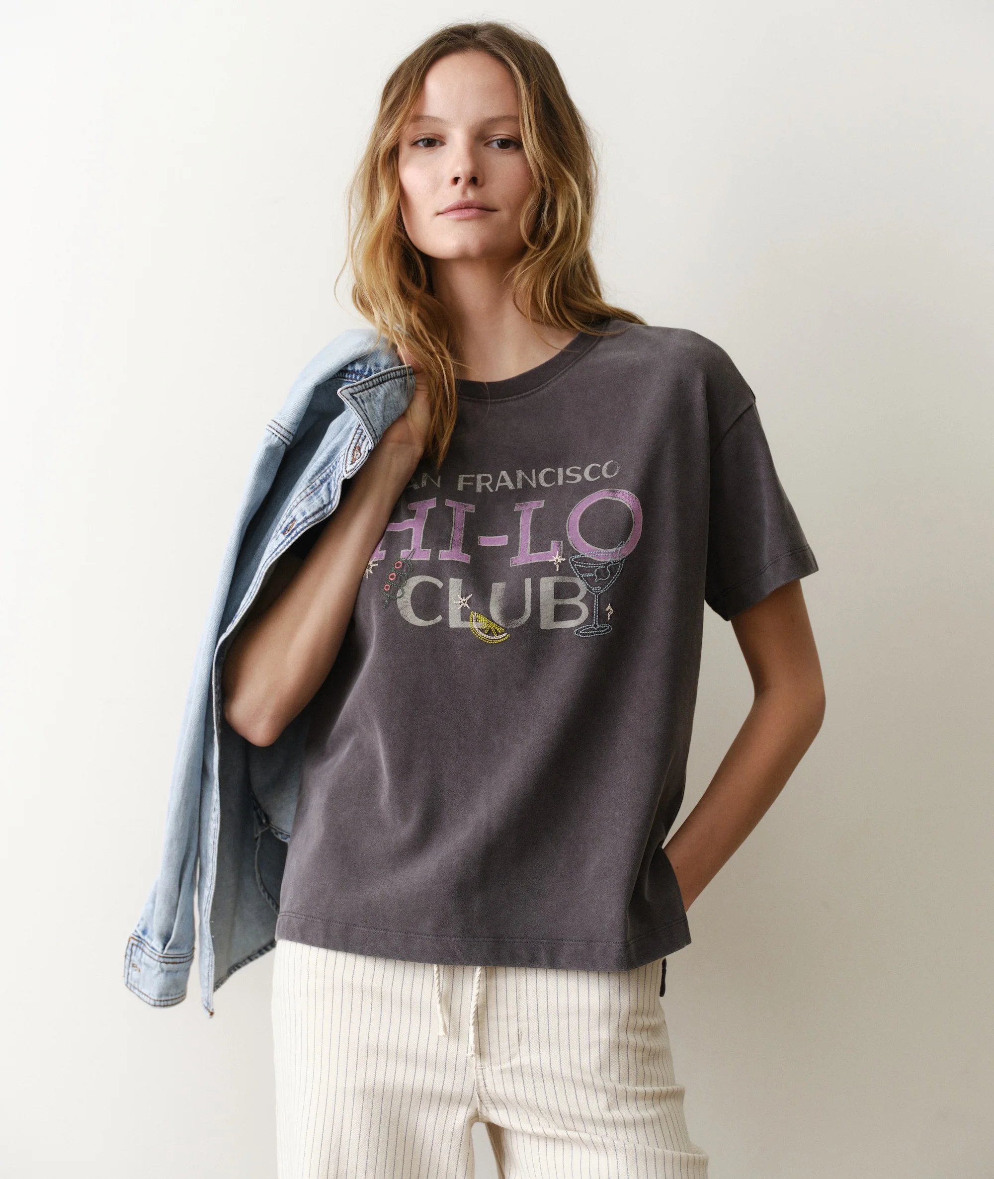 Luxe Sueded Oversized Crew Tee - Image 2