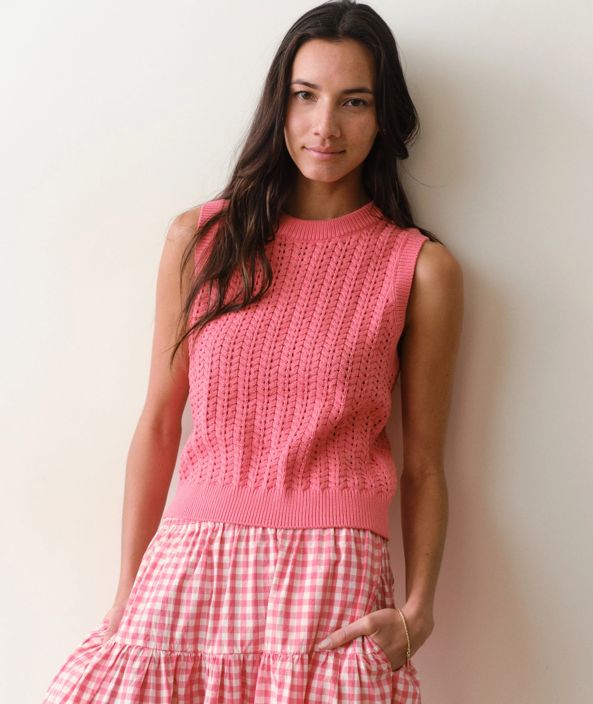 Mina Pointelle Sweater Tank