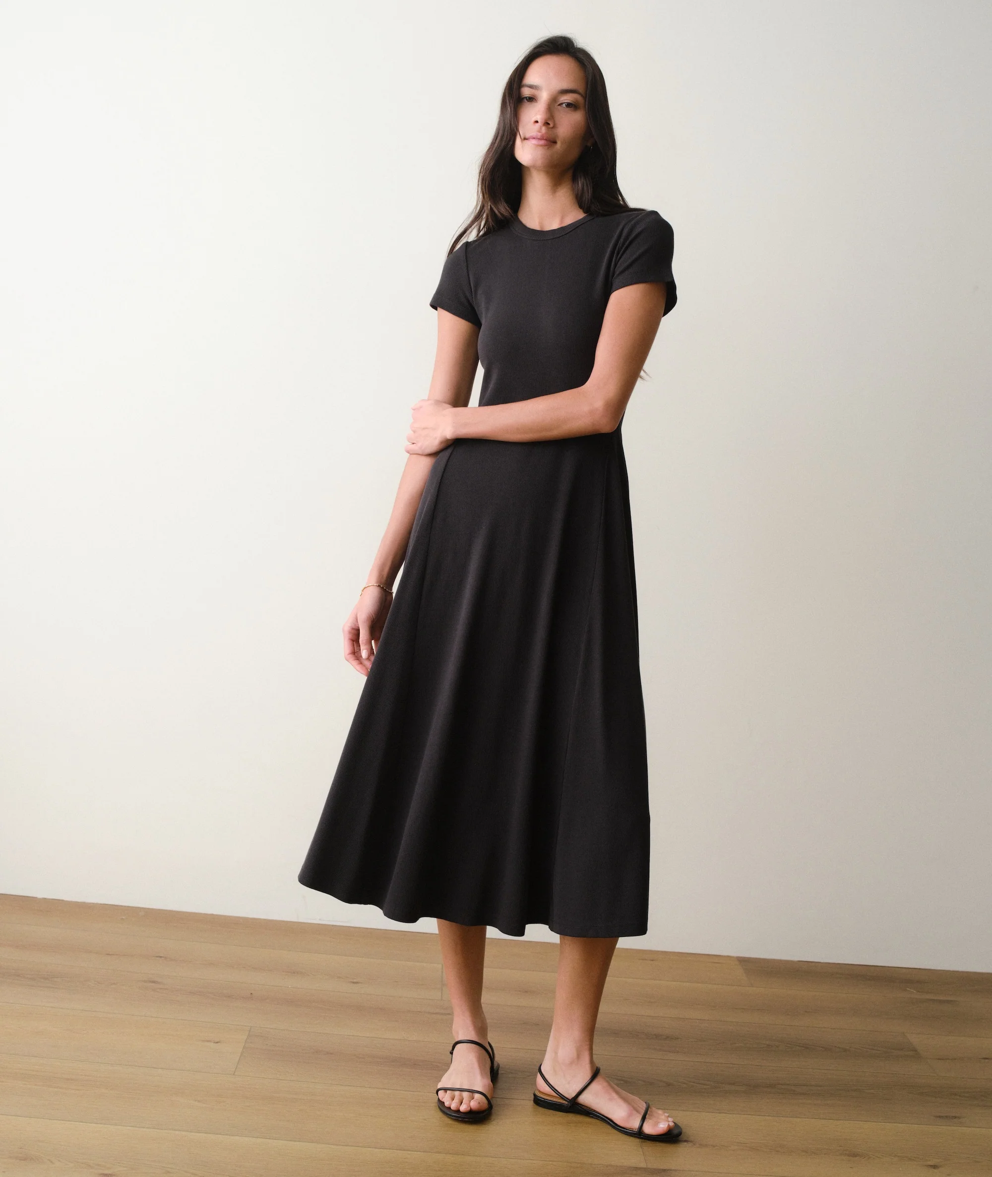 Lexi Short Sleeve Fit & Flare Midi Dress