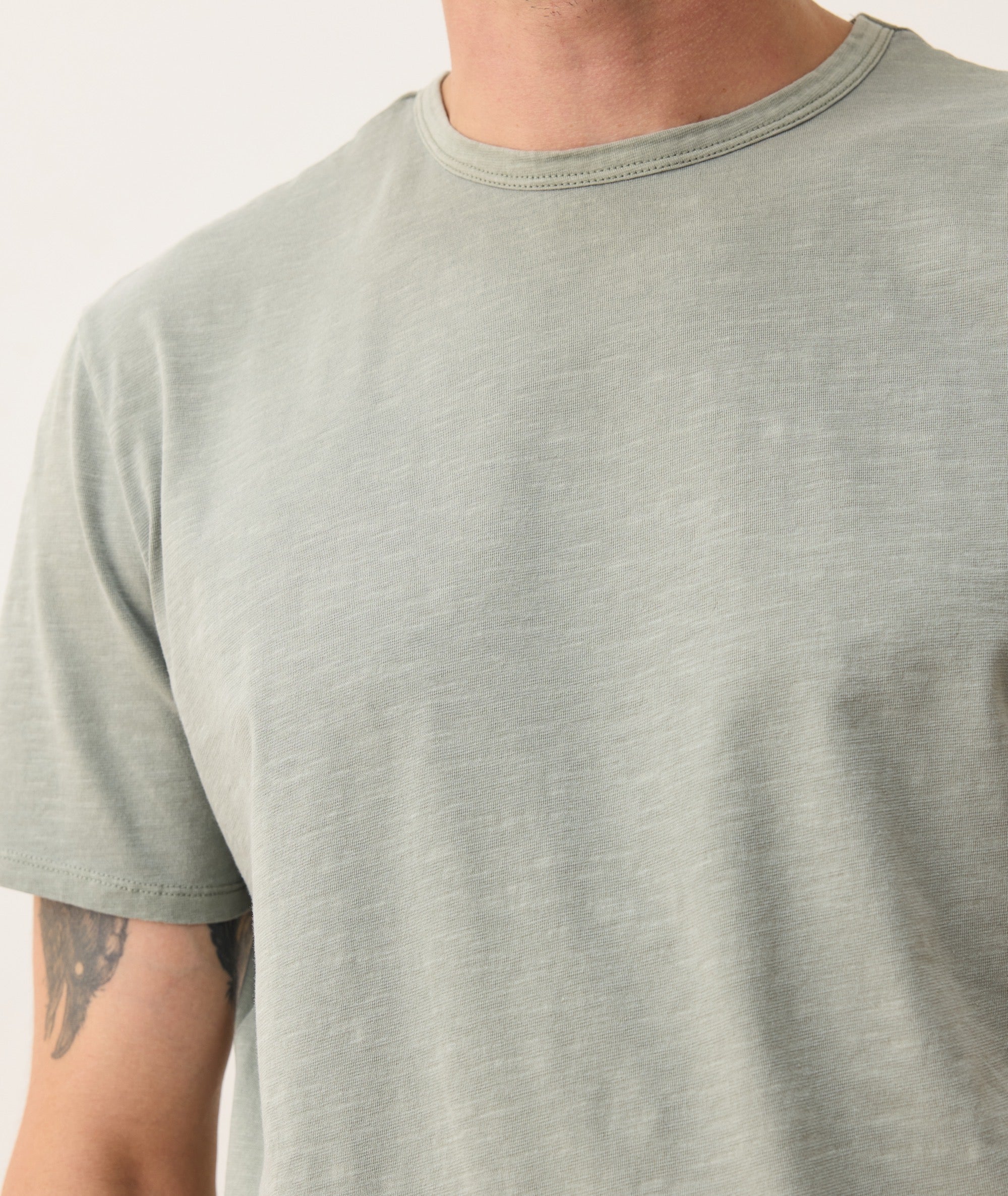 Saddle Hem Crew Tee - Image 4