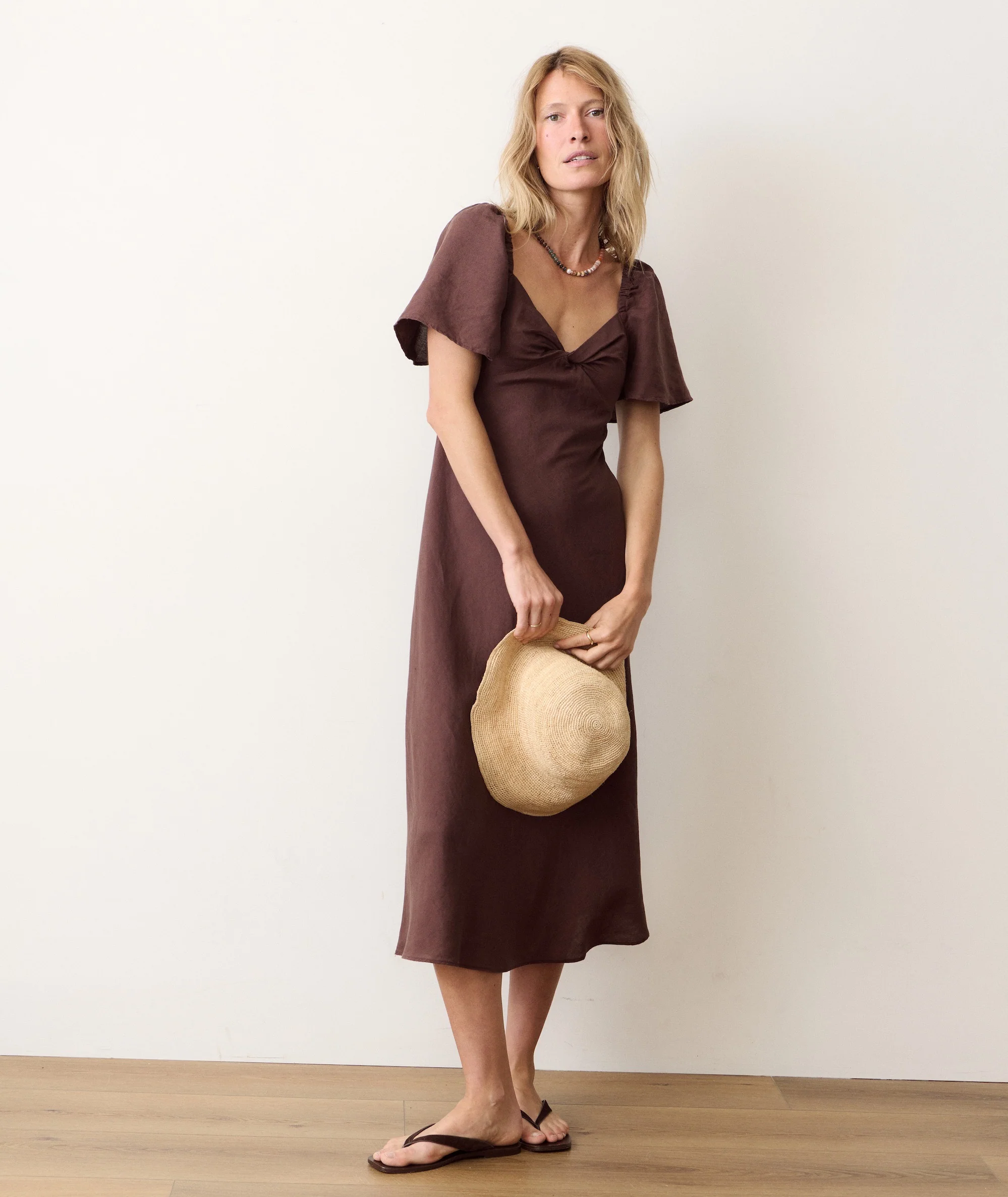 Iris Linen Midi Dress
