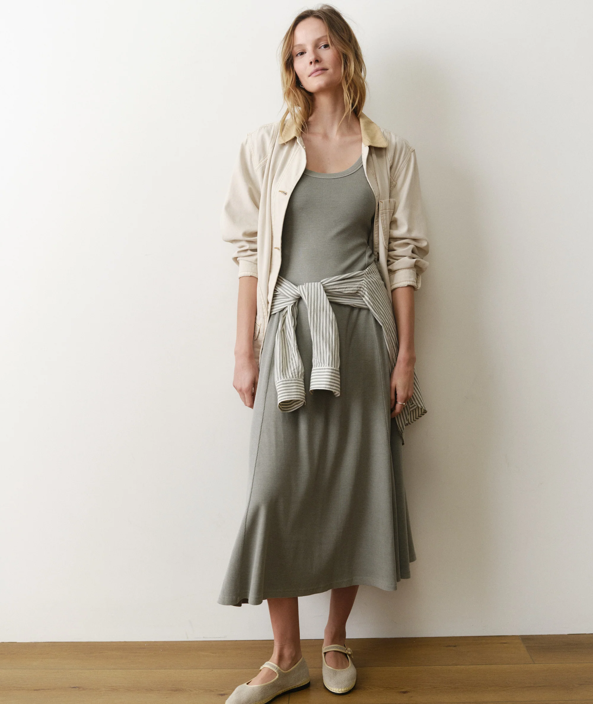 Lexi Rib Sun-In Scoop Neck Dress
