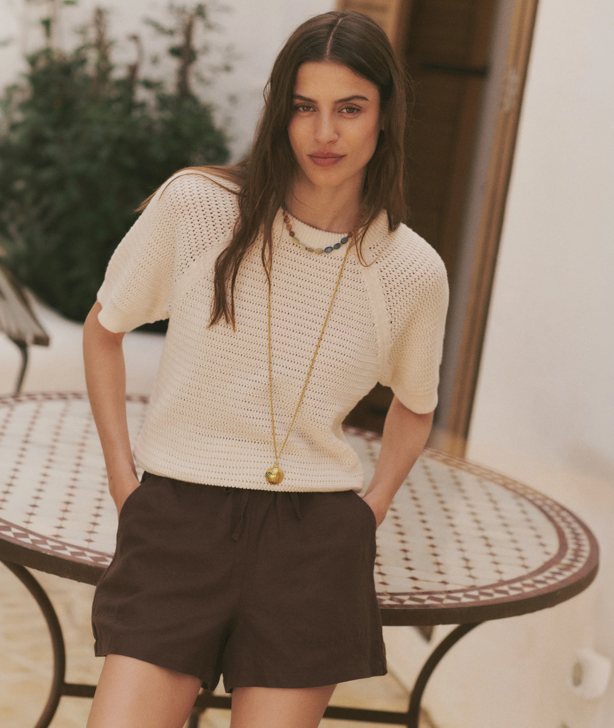 Linen Drawstring Short
